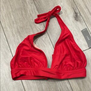 NWT J. Crew Halter Tie Bikini Top